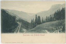 Železnice tunel panorma Präbichl Leoben Štýrsko Rakousko