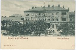 Železnice nádraží Brno nakl. Schmidt