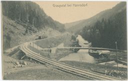 Železnice vlak most Hanušovice Hannsdorf Šumperk
