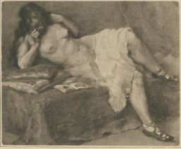 Akt erotika nahota F. Hladík Akt s knihou 1921