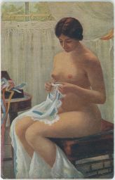 Erotika akt M. Everart Nová košilka Art Moderne 745