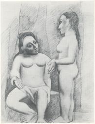Akt erotika Pablo Picasso Sedící a stojící žena 1906 / Woman Seated and Woman Standing