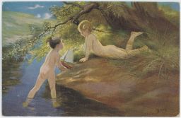 Akt erotika dívenky H. Wohl Im Sonnenschein Meistergalerie No. 5982