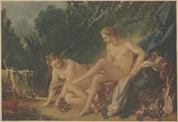 Akt erotika nahota Dianina koupel Francois Boucher Louvre Paris