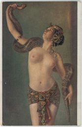 Akt erotika nahota žena s hadem Prof. Rienäcker J.S.C. 1929