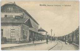 Železnice nádraží Polsko Stróże nakl. Spiro 1916