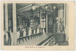 Železnice nádražní restaurace Granica Polsko 1907