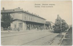 Železnice nádraží Zloczów Zoločiv Polsko Ukrajina Lvov Zborov 1916