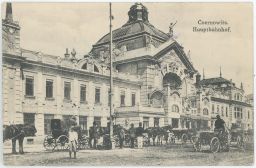 Železnice nádraží Czernowitz Černovice Polsko Ukrajina 1918