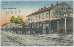 Železnice nádraží Dolina Dolyna Polsko Ukrajina 1917
