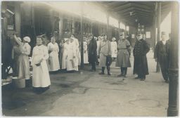 Železnice nádraží Červený kříž nadpraporčík Bajer Dziedzice Polsko 1916