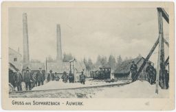 Lužní závod Černá v Pošumaví šachta Moritz 1907 loko IDA Krauss Linz 4163/1899