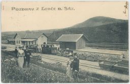 Železnice nádraží Ledeč nad Sázavou Havlíčkův Brod 1903
