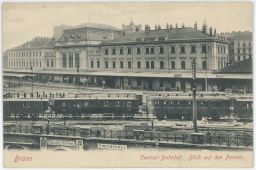 Železnice nádraží Brno Brünn 1912