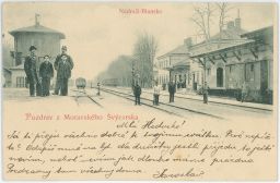 Železnice nádraží Blansko Moravské Švýcarsko 1906