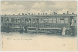 Železnice restaurační vůz Wien Berlin 1898