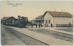 Železnice nádraží Boskovice Boskowitz Blansko 1908