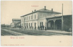 Železnice nádraží Lipník nad Bečvou Leipnik 1902