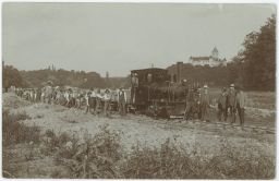 Železnice stavba Konopiště Benešov 1897