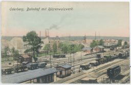 Železnice nádraží železárny Oderberg Bohumín 1904