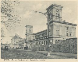 Železnice hlavní nádraží cís. Františka Josefa Wilsonovo Praha