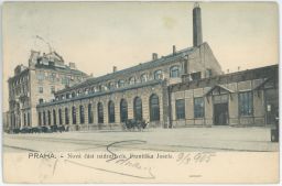Železnice hlavní nádraží cís. Františka Josefa Wilsonovo Praha 1905