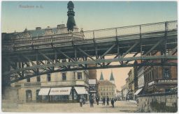 Železnice obchody nadjezd Roudnice nad Labem Julius Kraus F. Neruda 1913