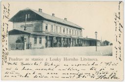 Železnice nádraží Louky Horní Litvínov 1899