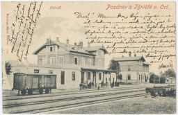 Železnice nádraží Týniště nad Orlicí cca 1907