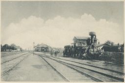 Železnice lokomotivy výtopna personál Velký Osek 1902
