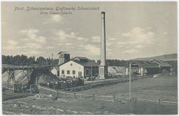 Železnice nádraží grafitový důl tuha Horní Planá 1921