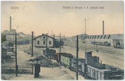 Železnice nádraží dílny skladiště Frachten Louny