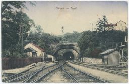 Železnice nádraží zhlaví výhybkář tunel Choceň
