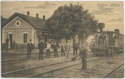 Železnice nádraží posun Městec Králové Königstadtl poštou 1917