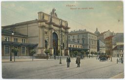 Železnice nádraží železnice Denisovo nádraží Praha Těšnov