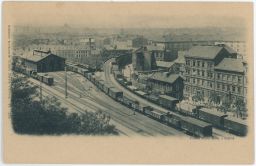 Železnice viadukt Praha Karlín nakl. Storch