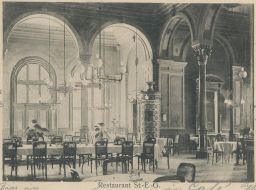 Železnice nádraží Wilsonovo hlavní nádraží císaře Františka Praha interier restaurace