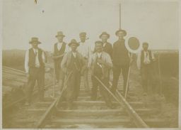 Železnice koleje svršek stavba Choceň 2.7.1912