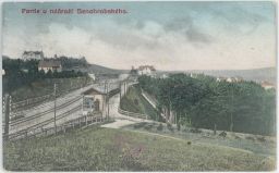 Železnice nádraží Senohraby Říčany Praha-východ 1913