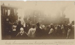 Železnice první lokomotiva 310.068 Pernink Karlovy Vary 24.10.1898