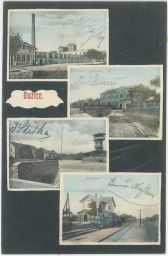 Železnice cukrovar nádraží Oužice Úžice Mělník 1903