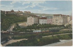 Železnice tramvaj Praha Nusle hotel Union