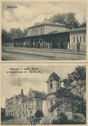 Železnice nádraží škola kostelík Praha Bubeneč foto Josef 20. léta