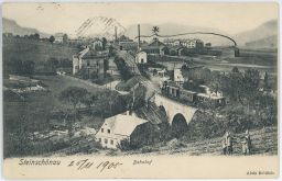 Železnice nádraží Kamenický Šenov Česká Lípa 1905