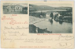 Železnice nádraží mlýn Krhanice Sázava foto Velím