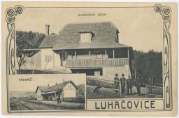 Železnice nádraží Slovenská búda Luhačovice Zlín 1908