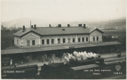 Železnice nádraží Beroun nakl. Šmídt Foto-Fon