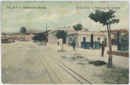 Železnice nádraží Split Spalato Chorvatsko 1910