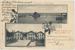 Železnice nádraží Bosna a Hercegovina Bosanski Brod Savski most 1912