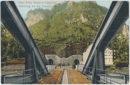 Železnice tunel most Sarajevo Bosna Photochrom Prague 1909